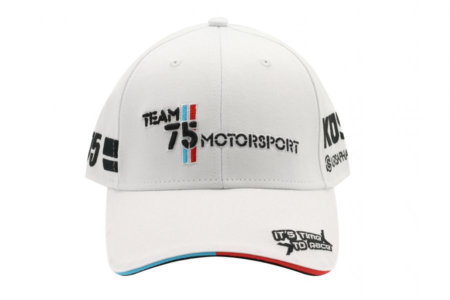 Fan cap Team75 Motorsport "It's time to race" White