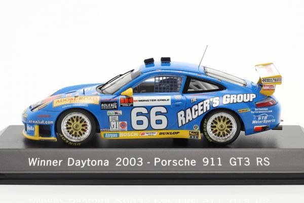Porsche 911 GT3 RS #66 Winner 24h Daytona 2003 Buckler, Schrom, Bernhard, Bergmeister 1:43 Spark