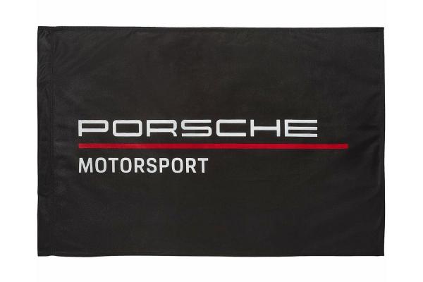 Porsche Motorsport Flagge schwarz 90 x 60 cm